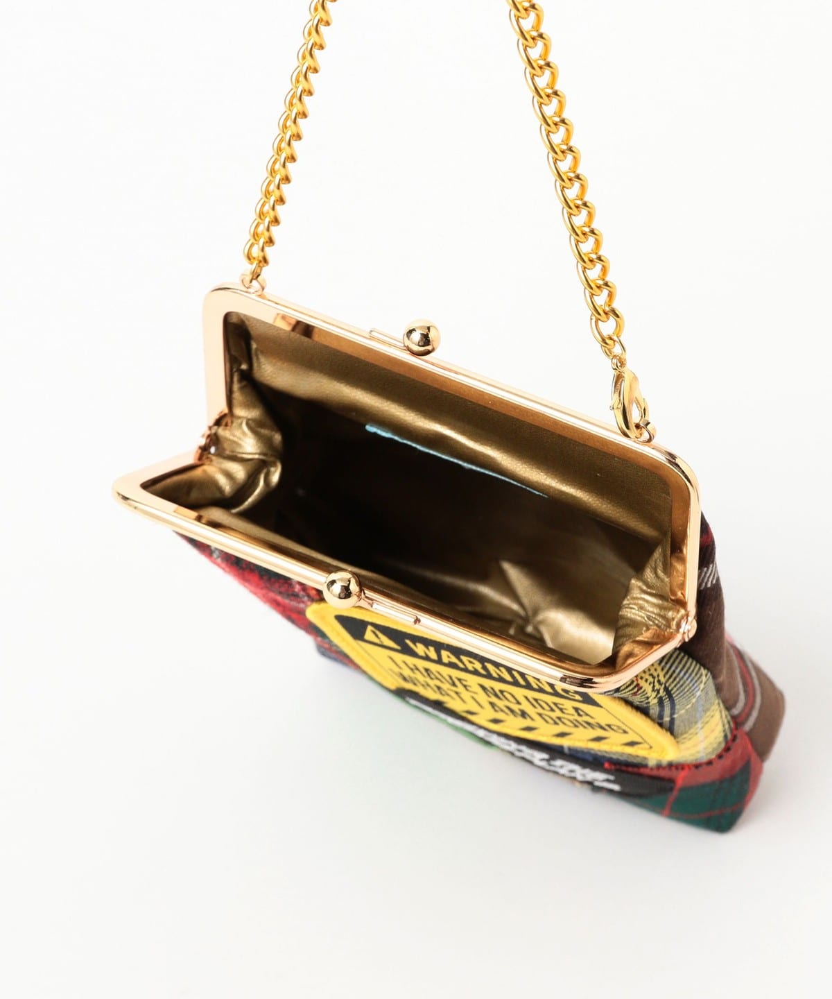 Ray BEAMS（レイ ビームス）guriguri / チェック パッチワーク ガマ口