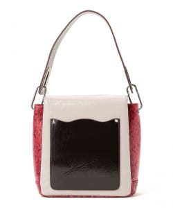 配色 ワンハンドル バッグ