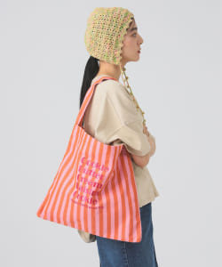 【別注】beej / 刺繍 ストライプ トート バッグ
