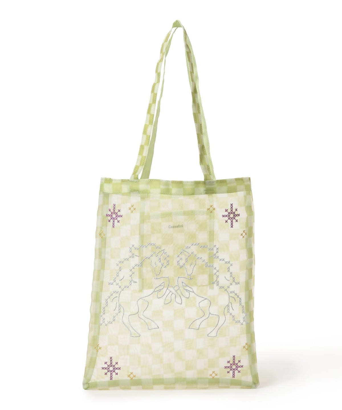 Ray BEAMS（Ray BEAMS）[別注] Casselini /薄紗刺繡手提包（包，手提袋