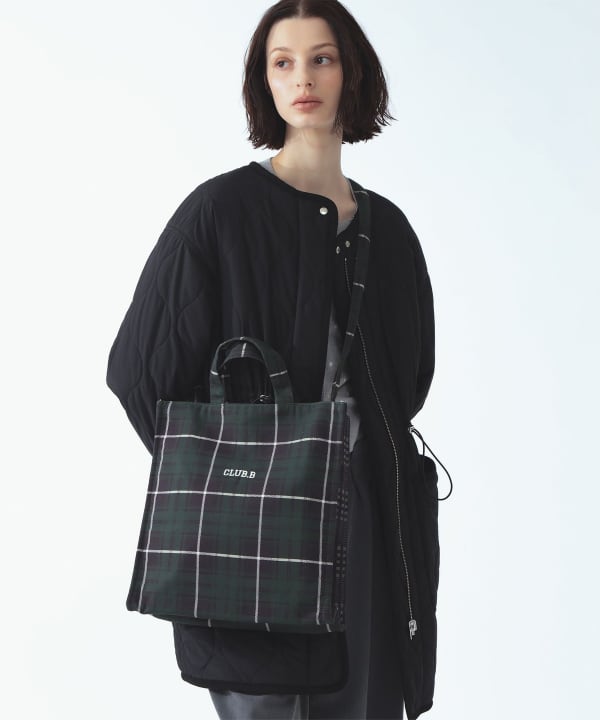 【別注】beej × Ray BEAMS / Tartan Check Box Bag