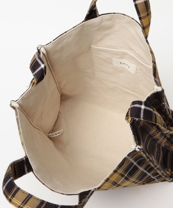 【別注】beej × Ray BEAMS / Tartan Check Box Bag
