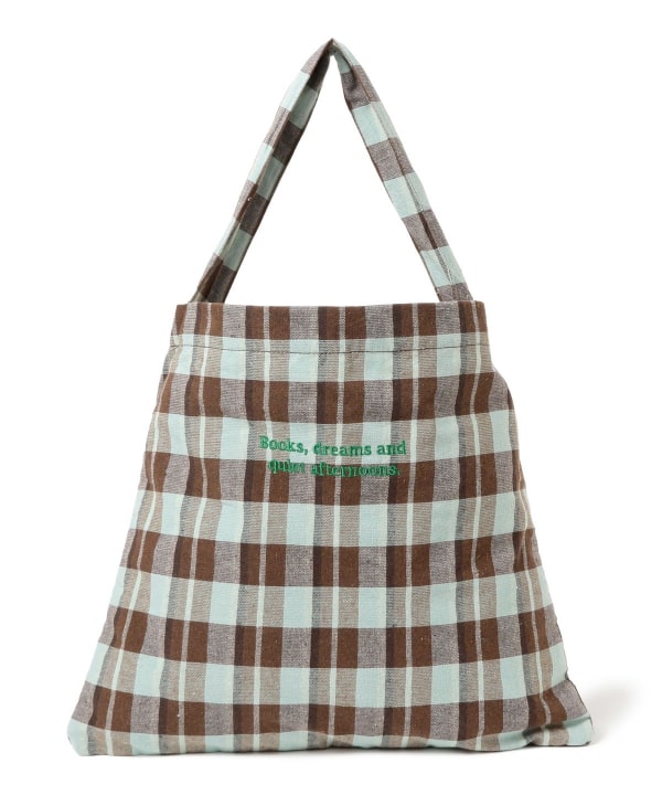 【別注】beej × Ray BEAMS / Check Woven OS Bag