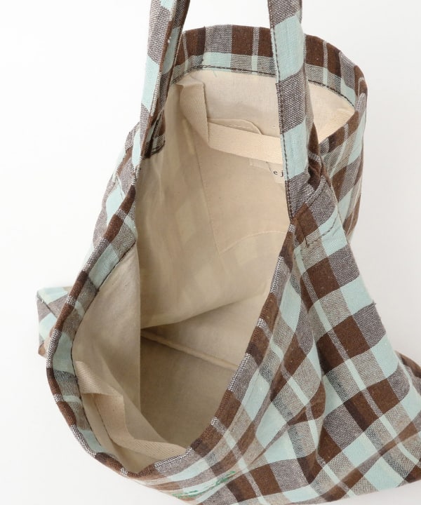 【別注】beej × Ray BEAMS / Check Woven OS Bag