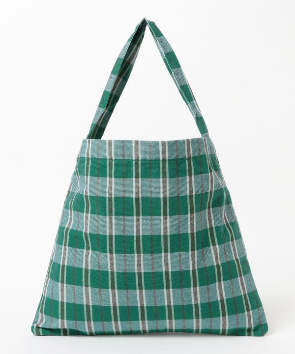 【別注】beej × Ray BEAMS / Check Woven OS Bag