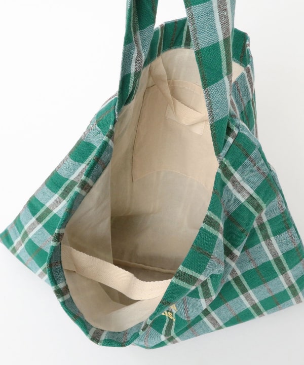 【別注】beej × Ray BEAMS / Check Woven OS Bag