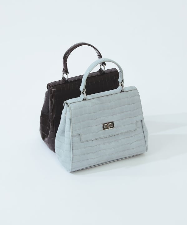 Crocodile flap bag