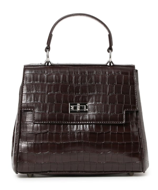 Crocodile flap bag