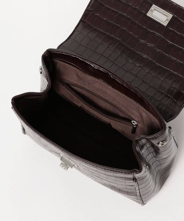 Crocodile flap bag