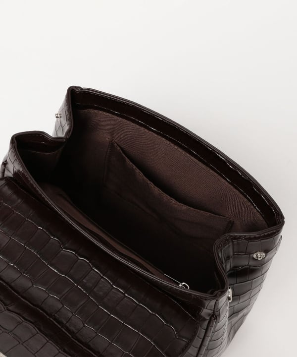 Crocodile flap bag