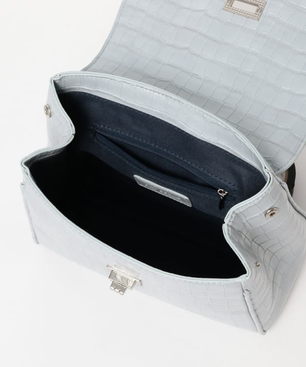 Crocodile flap bag