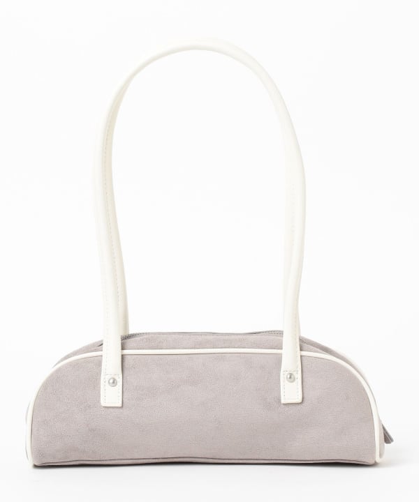 Faux suede combination bag