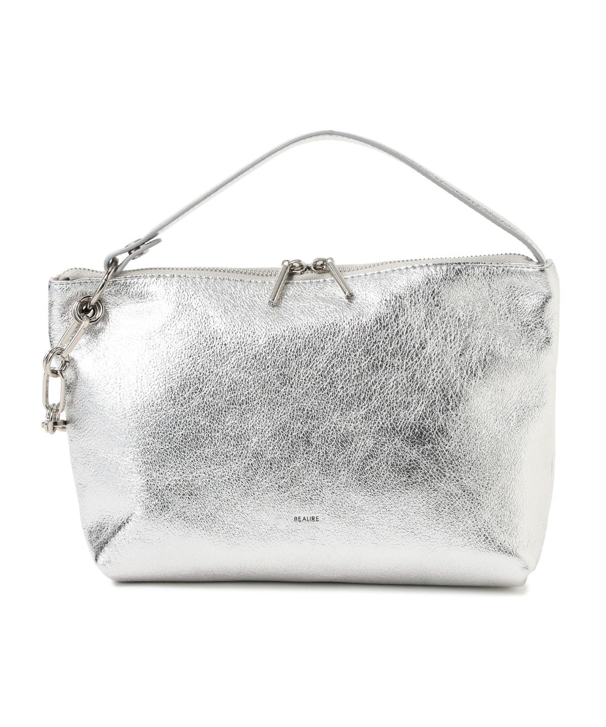 【WEB限定】BEAURE ビュレ / カウレザー ワンハンドル 3WAYチェーンバッグ バッグ WOMEN SILVER ONE SIZE 【WEB限定】BEAURE ビュレ / カウレザー ワンハンドル 3WAYチェーンバッグ バッグ WOMEN SILVER ONE SIZE