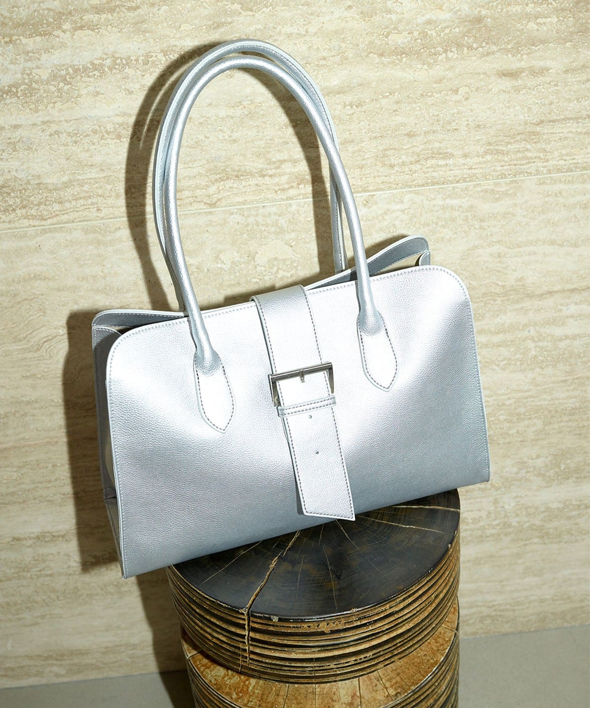 RBS アールビーエス / ベルテッド トート バッグ バッグ WOMEN SILVER ONE SIZE RBS アールビーエス / ベルテッド トート バッグ バッグ WOMEN SILVER ONE SIZE
