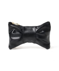 リボンポーチ ブラック