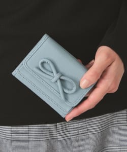 【WEB限定】Hashibami / レザー リボン 3つ折り 財布