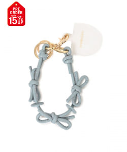 【+15%ポイントUP】【WEB限定】Hashibami / レザー リボン スマホハンドストラップ