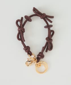 【WEB限定】Hashibami / レザー リボン スマホハンドストラップ