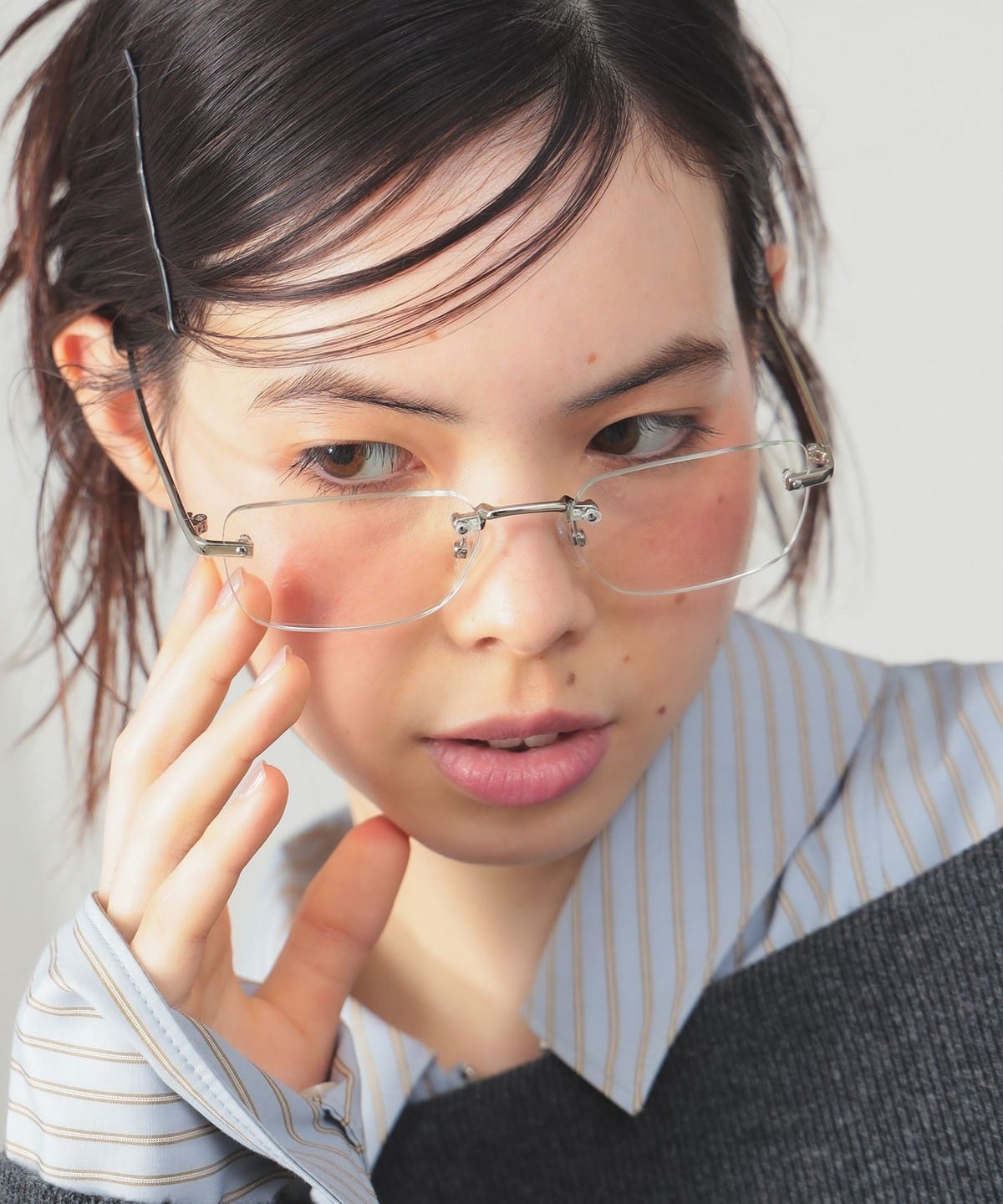 'noeyedia ノーアイディア / メガネ 'NE462SI' ファッション雑貨 WOMEN SILVER ONE SIZE'