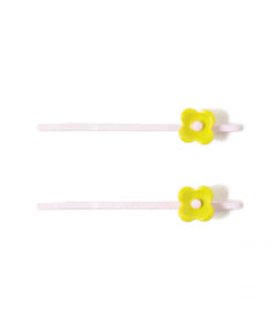 Ray BEAMS / フラワー ガラス ヘアピン