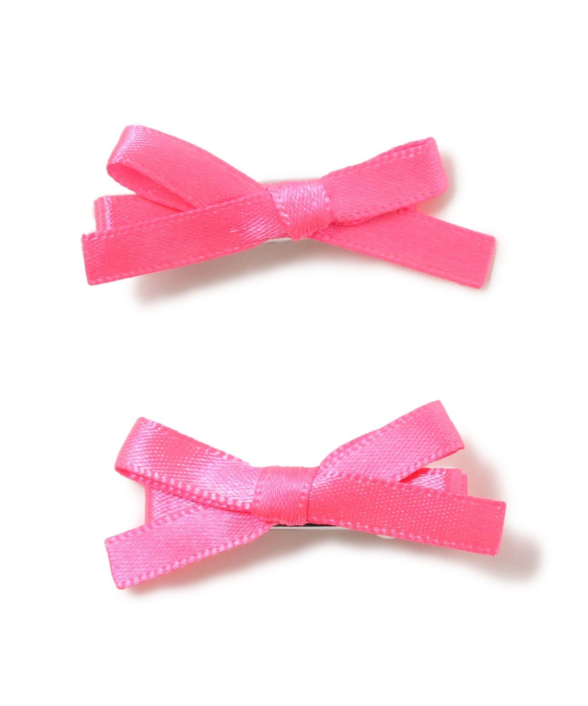 ネオンカラー リボン クリップ ヘアアクセサリー WOMEN VIVID PINK ONE SIZE ネオンカラー リボン クリップ ヘアアクセサリー WOMEN VIVID PINK ONE SIZE