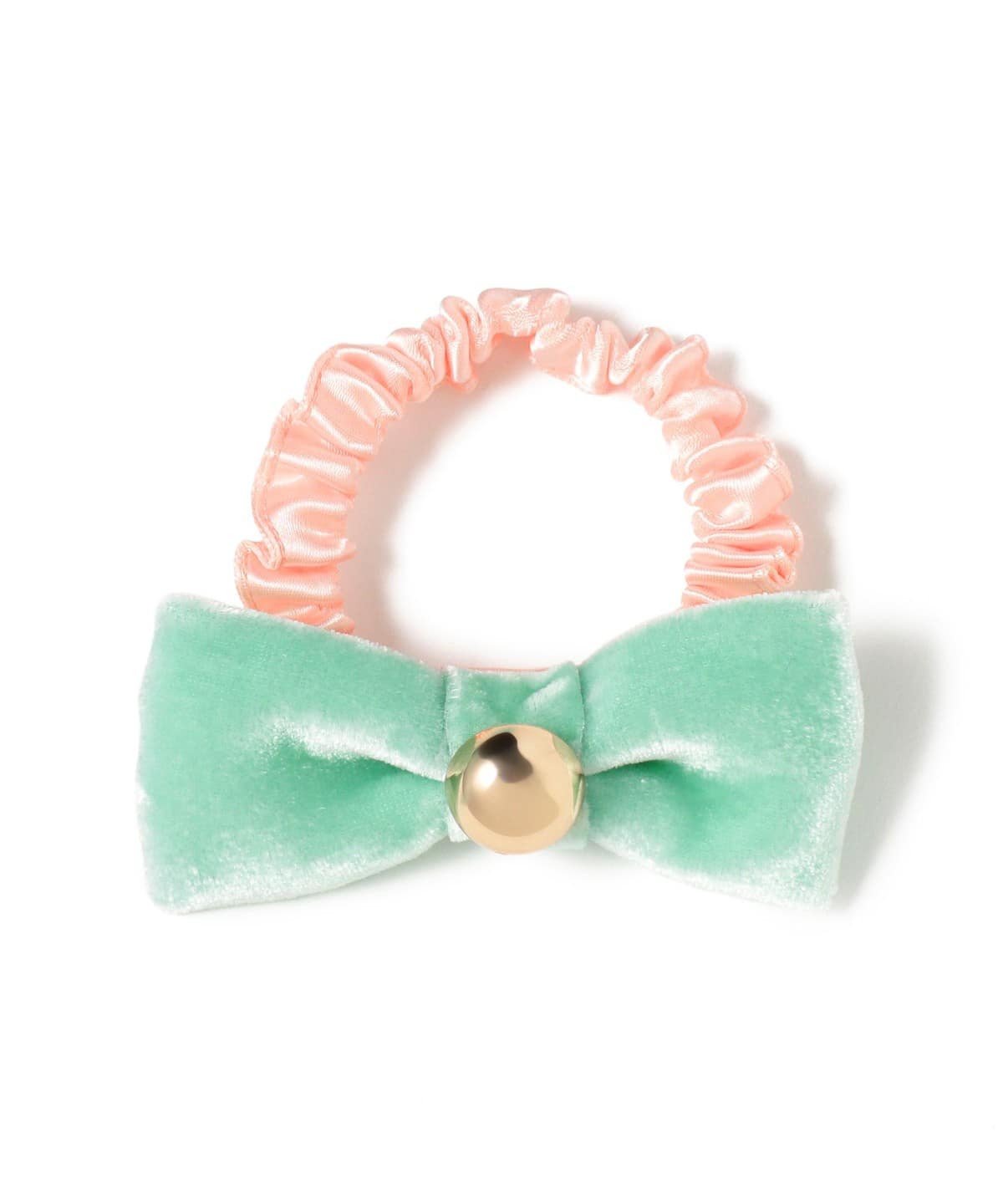 LOTUS PINK ロータスピンク / ベルベット リボン ヘアゴム ヘアアクセサリー WOMEN ICE GREEN ONE SIZE LOTUS PINK ロータスピンク / ベルベット リボン ヘアゴム ヘアアクセサリー WOMEN ICE GREEN ONE SIZE