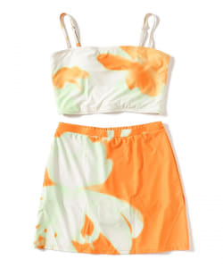 PISCESS / Flower Tube Top Skirt Set