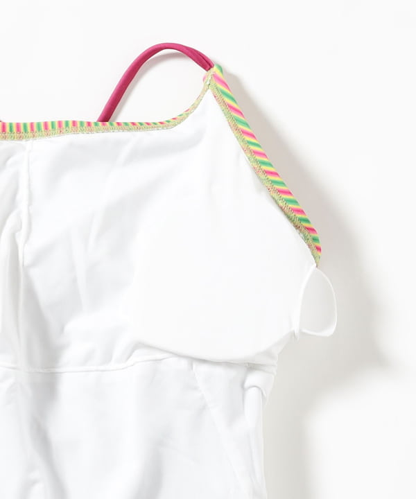 PISCESS / Flower Stripe One-Piece Swimsuit