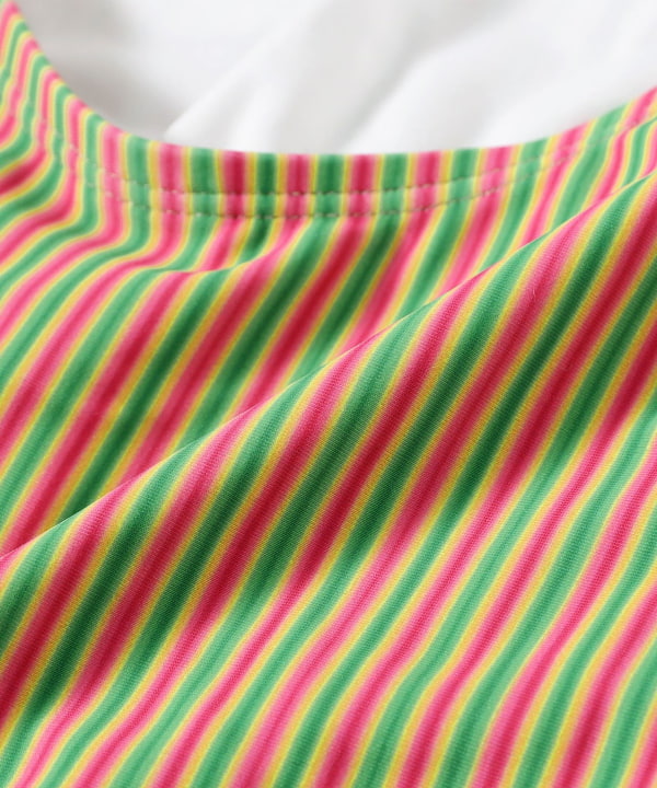 PISCESS / Flower Stripe One-Piece Swimsuit