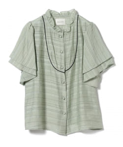 CAROLINA GLASER / ボーダー柄フレア袖ブラウス