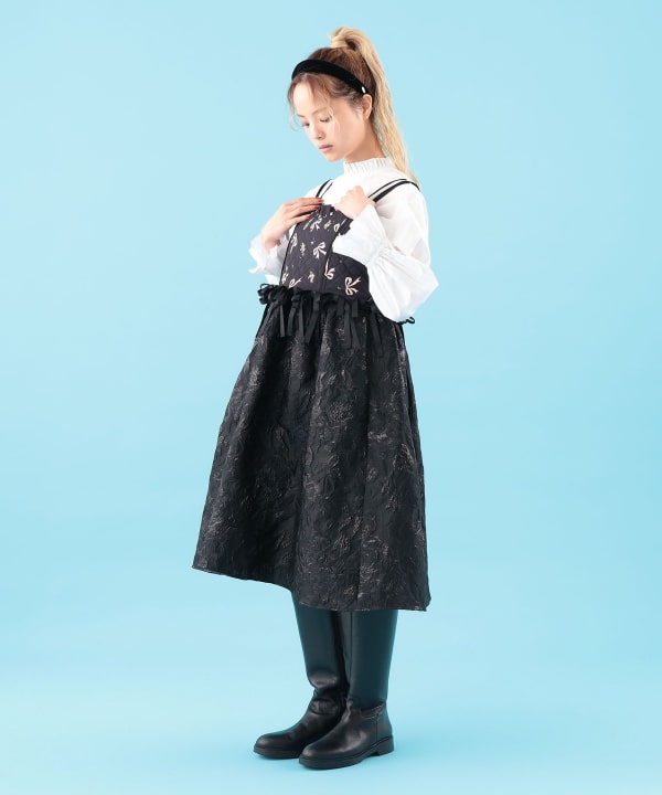 リボン フラワー ビスチェ Model : H163 B77 W60 H83　Size : ONE SIZE