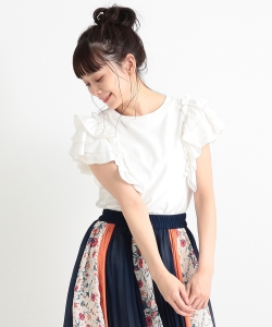 CAROLINA GLASER / フリルTシャツ