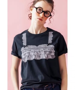 ビスチェプリント コットン Tシャツ
