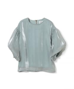 【+10%ポイントUP】オーガンジー バルーンスリーブ プルオーバー ブラウス