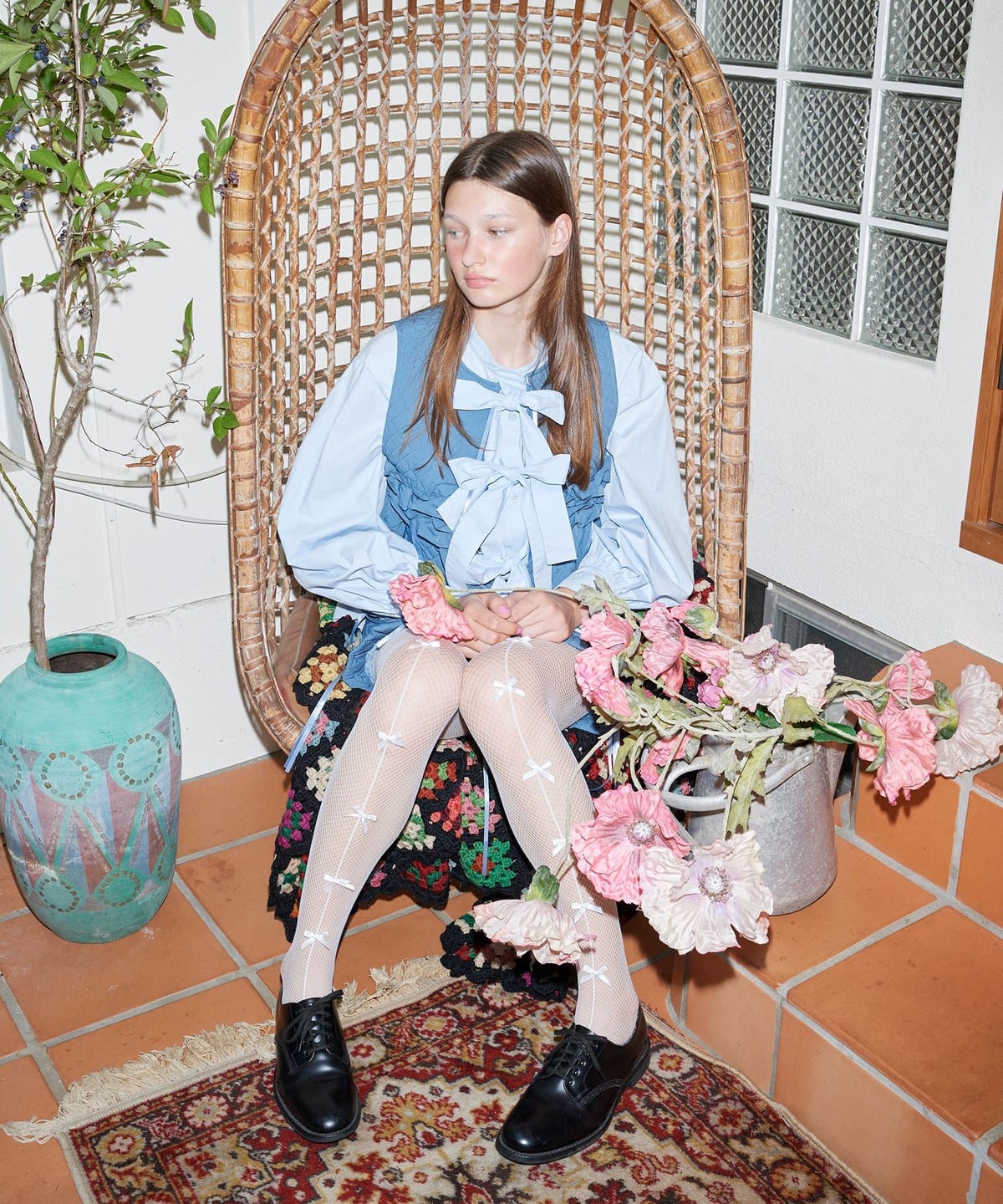 CAROLINA GLASER（カロリナ グレイサー）リボンキルティング ベスト