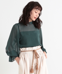 CAROLINA GLASER / ドットシフォン ブラウス