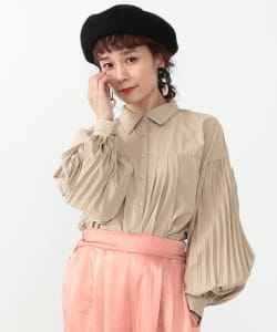 CAROLINA GLASER / アコーディオン プリーツ袖 ブラウス