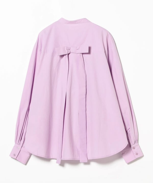 COURREGES PARIS リボン付きライトブルーシャツ CAROLINA GLASER（カロリナ グレイサー）【タイムセール】リボン