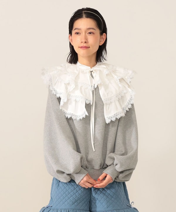 CAROLINA GLASER ビッグ襟フリルブラウス CAROLINA GLASER（カロリナ グレイサー）【+15%ポイントUP