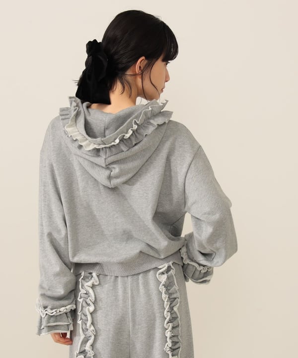 CAROLINA GLASER（カロリナ グレイサー）フリルスウェット フーディ
