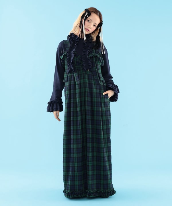 フリル プルオーバー スウェット Model : H163 B77 W60 H83　Size : ONE SIZE