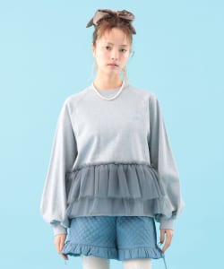 チュール フリル スウェット