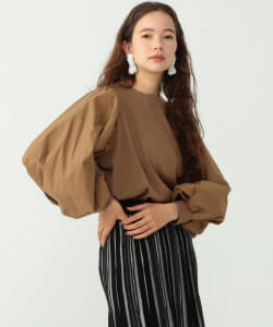 CAROLINA GLASER / 異素材 ボリューム袖 カットソー