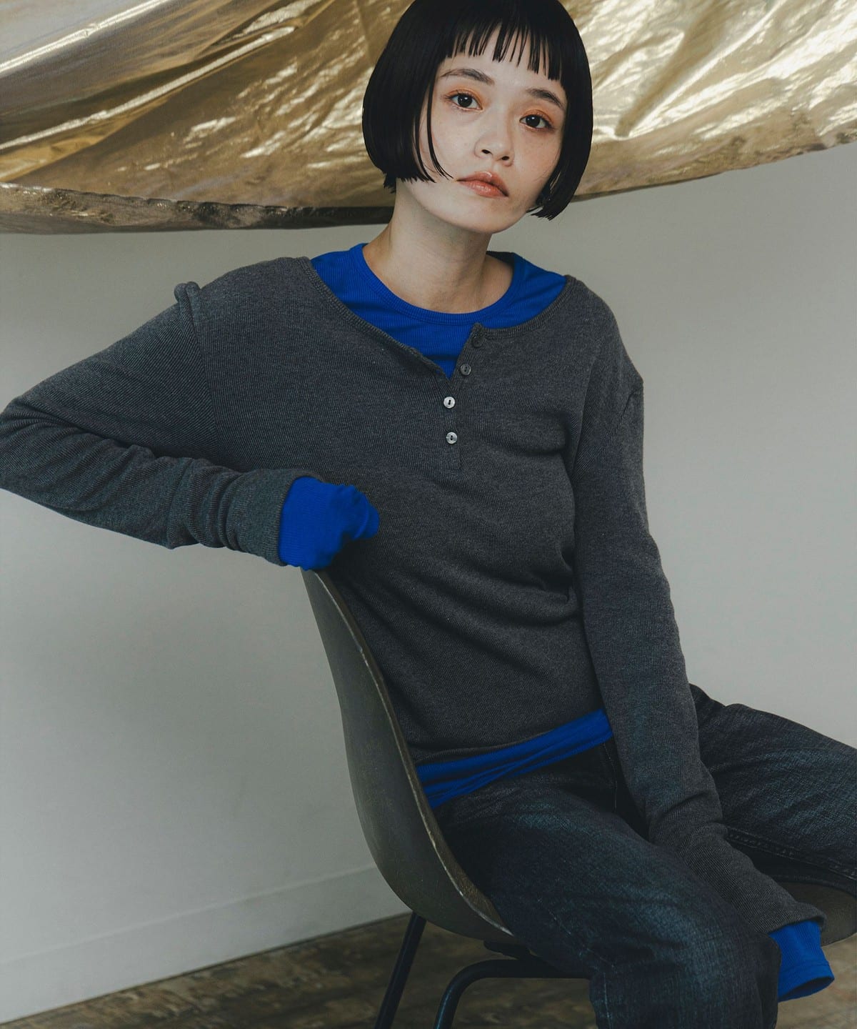 Mai / アンサンブル カットソー Tシャツ・カットソー WOMEN GREY ONE SIZE Mai / アンサンブル カットソー Tシャツ・カットソー WOMEN GREY ONE SIZE