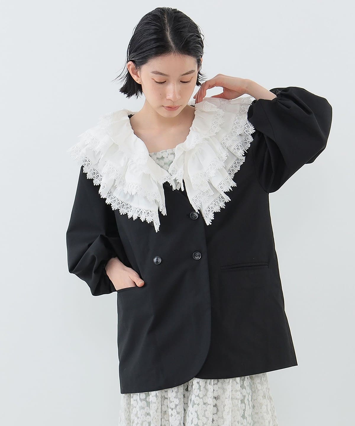 CAROLINA GLASER（カロリナ グレイサー）襟付きジャケット（ジャケット