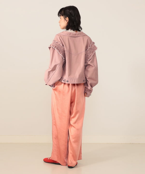 CAROLINA GLASER フリルブルゾン CAROLINA GLASER（カロリナ グレイサー）【+15%ポイントUP