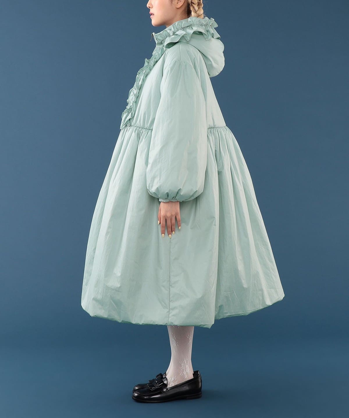 [Traditional Weatherwear]コットンフーディーコート CAROLINA GLASER（カロリナ グレイサー）【+10%ポイントUP】フリル