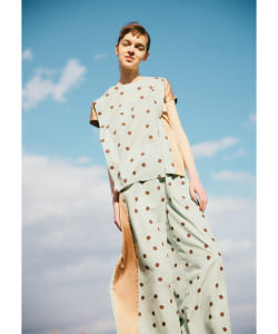 CAROLINA GLASER / ドット 配色ワイドパンツ