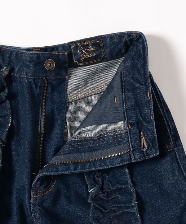 CAROLINA GLASER（カロリナ グレイサー）フリル デニムパンツ（パンツ