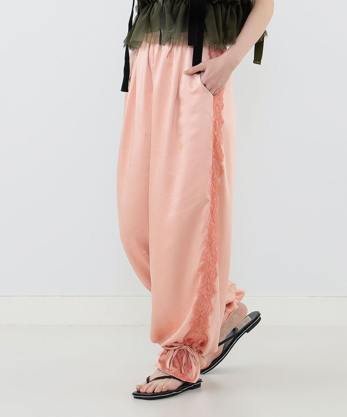 CAROLINA GLASER パンツ シフォンティアード レディース